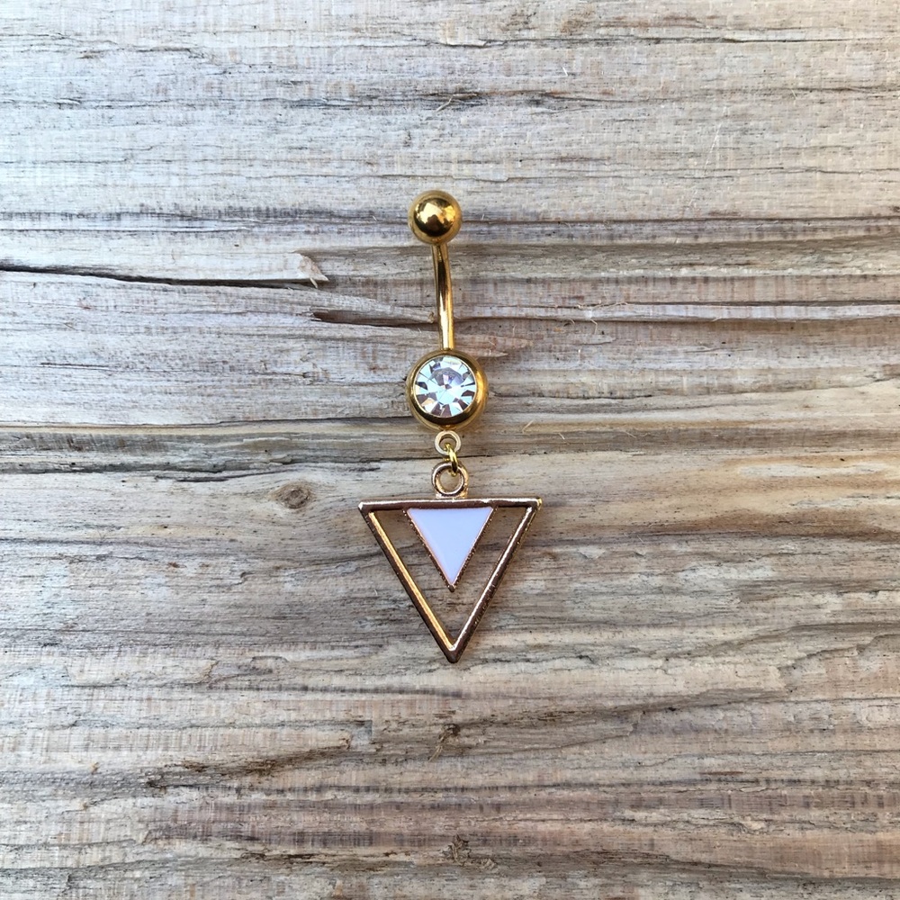 Vintage Gold Belly Button Ring‎